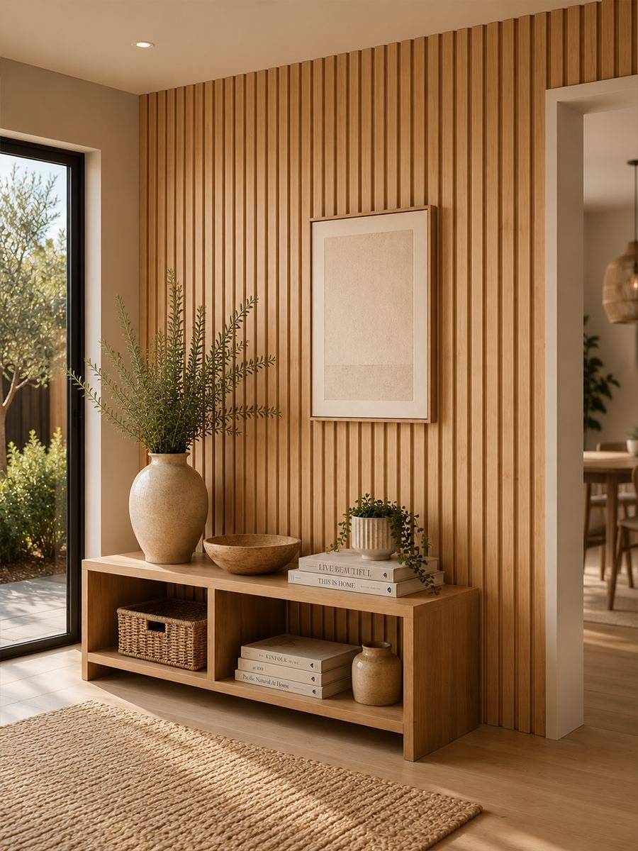Slatted Lining Board feature wall